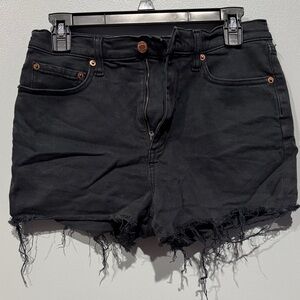 PINK Victoria's Secret Black Frayed Jean Shorts